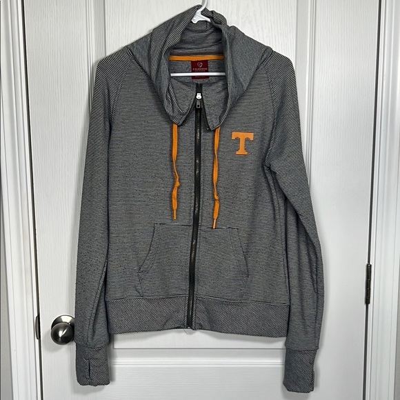 Tennessee Volunteers Full Zip Turtle Neck Sweatshirt TN Orange Black Size Large - Picture 1 of 12